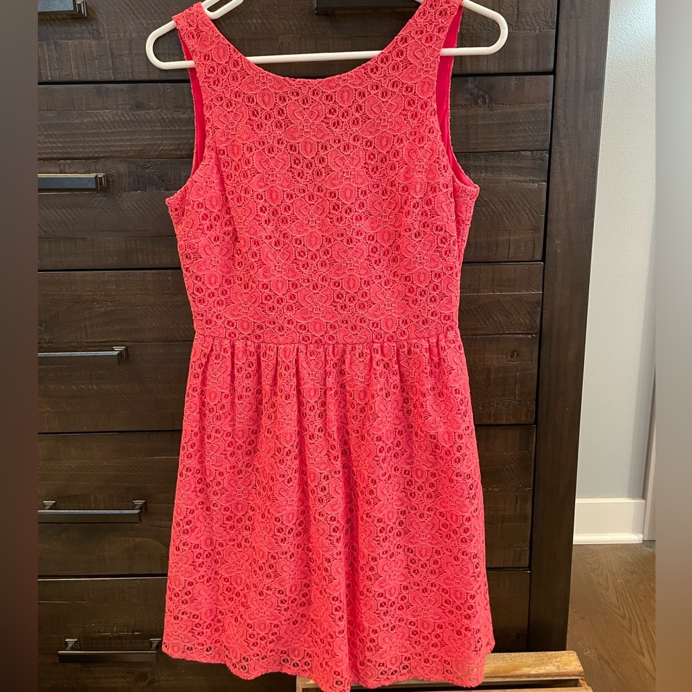 Great condition coral back zip dress